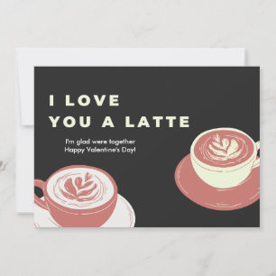 Ich liebe dich sehr   Lustige süße Kaffee Valentin Feiertagskarte