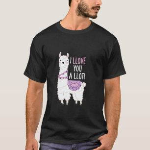Ich liebe dich sehr lustiger süßer Lama-Liebhaber T-Shirt
