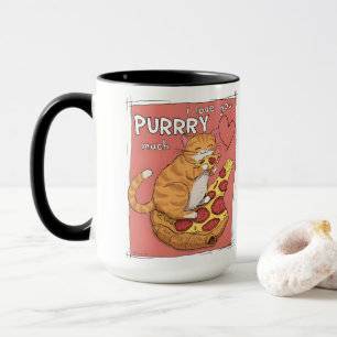 Ich liebe dich sehr lustiges Katzenliebhaber-Gesch Tasse