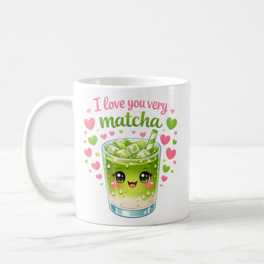 Ich liebe dich sehr Matcha Süße Tasse (Links)