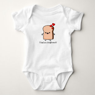 Ich liebe dich sehr Toast Brot Baby Strampler