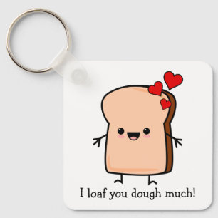 Ich liebe dich sehr Toast Brot Schlüsselanhänger