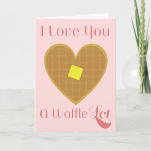 Ich liebe dich sehr, Waffelherz zum Valentinstag Karte