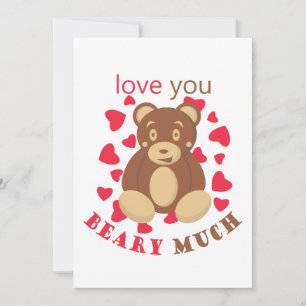 Ich liebe dich sehr zum Valentinstag Feiertagskarte