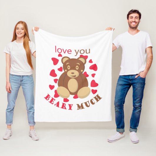 Ich liebe dich sehr zum Valentinstag Fleecedecke (Beispiel)