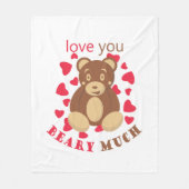 Ich liebe dich sehr zum Valentinstag Fleecedecke (Vorderseite)