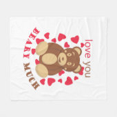 Ich liebe dich sehr zum Valentinstag Fleecedecke (Vorderseite (Horizontal))