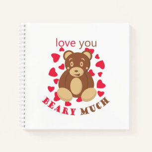 Ich liebe dich sehr zum Valentinstag Notizblock