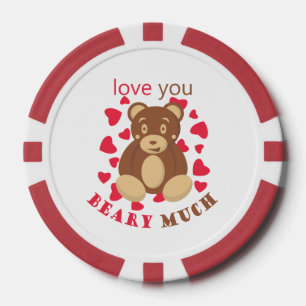 Ich liebe dich sehr zum Valentinstag Pokerchips