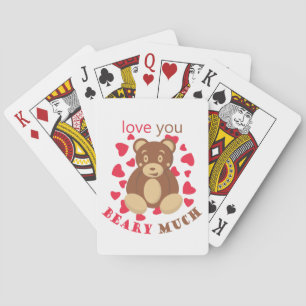 Ich liebe dich sehr zum Valentinstag Spielkarten
