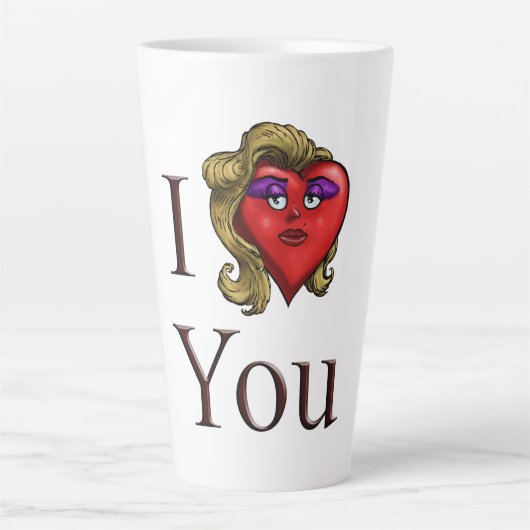 Ich liebe dich sie Herz Milchtasse (Vorderseite)