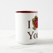 Ich liebe dich sie Herz Tasse (Zentrum)