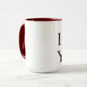 Ich liebe dich sie Herz Tasse (Vorderseite Links)