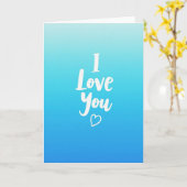 Ich liebe dich Simple Heart Karte (Gelbe Blume)