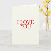 Ich liebe dich Simple Serif Karte (Gelbe Blume)