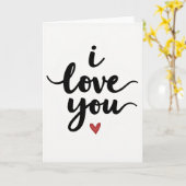 Ich liebe dich Skript Rote Herz Karte (Gelbe Blume)