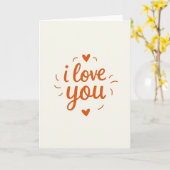Ich liebe dich Skript-Textkarte Karte (Gelbe Blume)