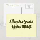 Ich Liebe dich so groß! Postkarte (Vorne/Hinten)
