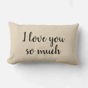 Ich liebe dich so sehr Beige Kissen