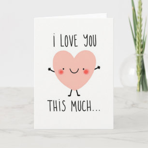 Ich liebe dich so sehr Herzkarte Karte