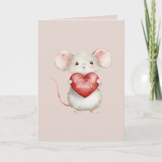 Ich liebe dich so sehr Maus Karte (Vorderseite)