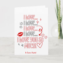 Ich liebe dich so sehr Notiz Romantischer Valentin