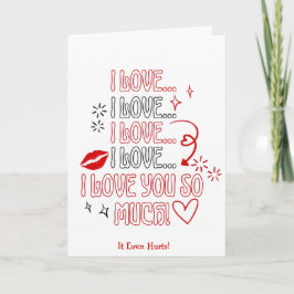 Ich liebe dich so sehr Notiz Romantischer Valentin Karte