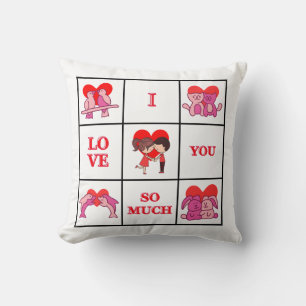 Ich liebe dich so sehr Süßes Paar Kissen