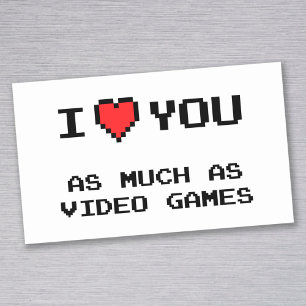 Ich liebe dich so sehr wie Videospiele   Lustiges  Rechteckiger Aufkleber
