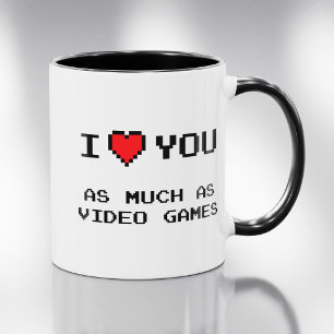 Ich liebe dich so sehr wie Videospiele   Lustiges  Tasse