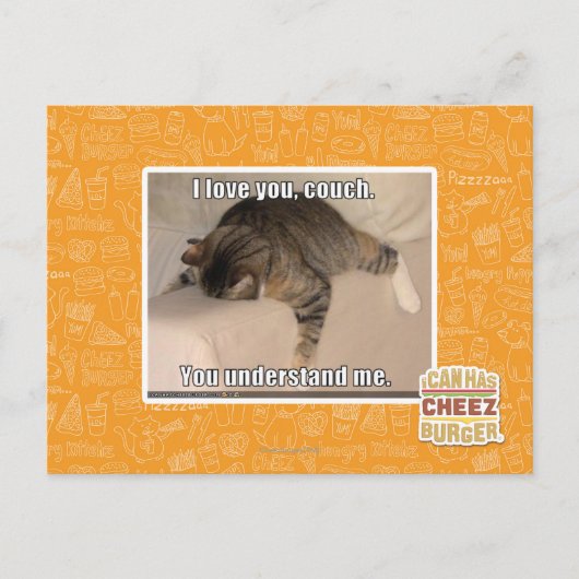 Ich Liebe dich, Sofa. Postkarte (Vorderseite)