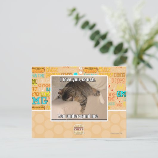 Ich Liebe dich, Sofa. Postkarte (Stehend Vorderseite)