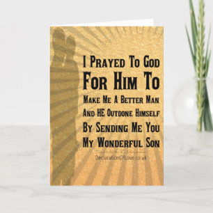 Ich liebe dich, Sohn Karte