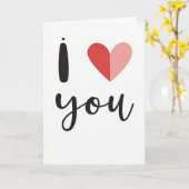 Ich liebe dich Split-Herz-Karte Karte (Gelbe Blume)