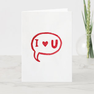 Ich liebe dich Sprachblasenkarte Karte