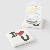 ich liebe dich steinuntersetzer (Seitenansicht)