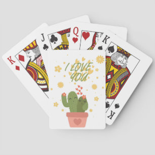 Ich liebe dich Sukkulenten Spielkarten