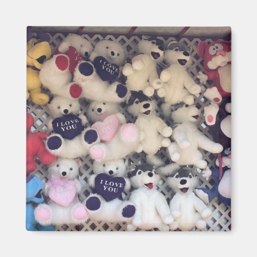 Ich liebe dich süße Plüschbären Magnet (Vorne)