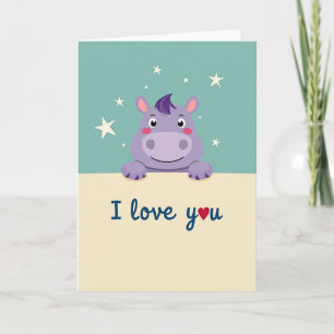Ich liebe dich süße Tierkarte Karte