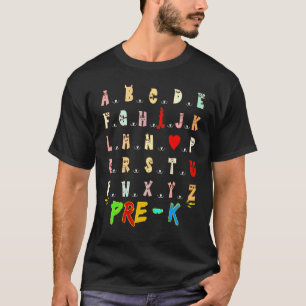 Ich liebe dich süßes Monster Alphabet Hallo Vorsch T-Shirt