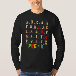 Ich liebe dich süßes Monster Alphabet Hallo Vorsch T-Shirt