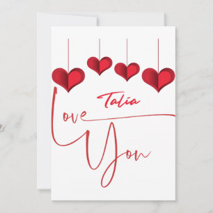 Ich liebe dich Talia- Das perfekte Geschenk für Ta Feiertagskarte