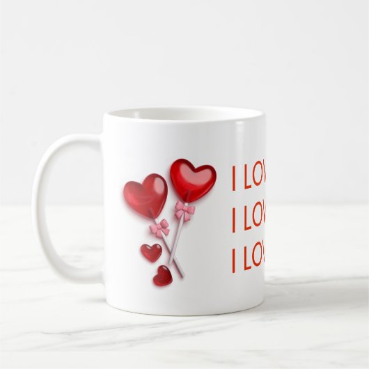 Ich liebe Dich Tasse – Romantisches Valentinstag-G (Links)