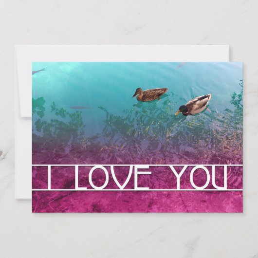 ich liebe dich Teich Einladung (Vorderseite)