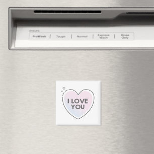 Ich liebe dich Text in süßem Herzen Magnet