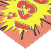 Ich Liebe dich Tischdecke (Schrägansicht)