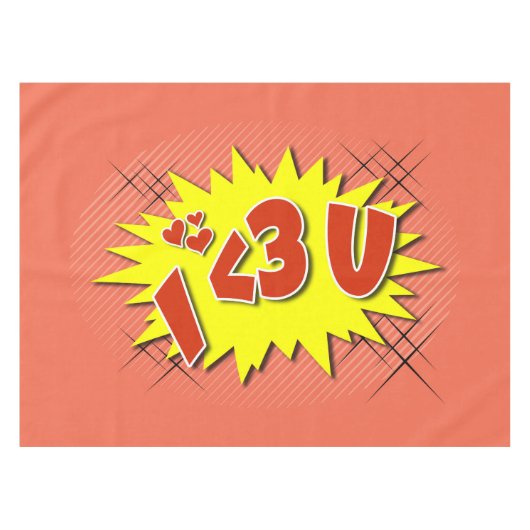 Ich Liebe dich Tischdecke (Vorderseite (Horizontal))