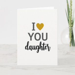 Ich liebe dich Tochter Minimalistische Karte