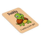 Ich liebe dich total, Daddy! Süße Schildkröte zum Magnet (Rechte Seite)