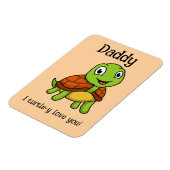 Ich liebe dich total, Daddy! Süße Schildkröte zum Magnet (Linke Seite)